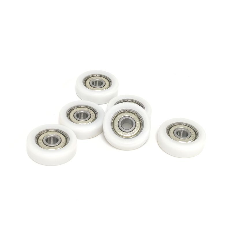 BS62626-8 Rulg cu bile de canelură acoperită cu plastic alb, acoperit cu plastic alb